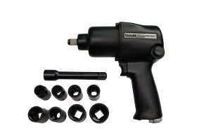 KraftWell KRW750IW-T Гайковерт пневматический ударный 1/2″ с комплектом ударных головок, 780 Нм