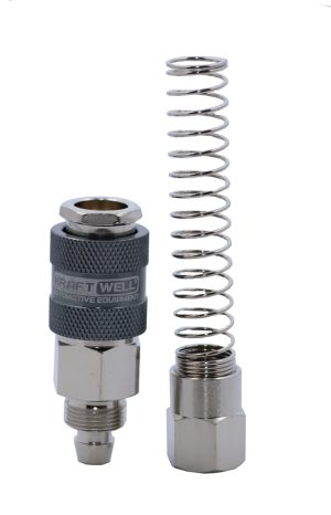 KraftWell KRW-QCS0812F БРС разъем c пружиной для шланга 8*12 мм, 1 шт