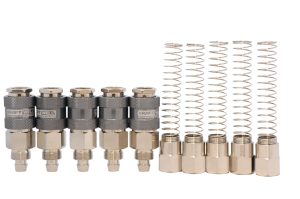KraftWell KRW-QCS0812F-5 БРС разъем c пружиной для шланга 8*12 мм, 5 шт