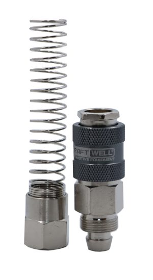 KraftWell KRW-QCS1014F БРС разъем c пружиной для шланга 10*15 мм, 1 шт