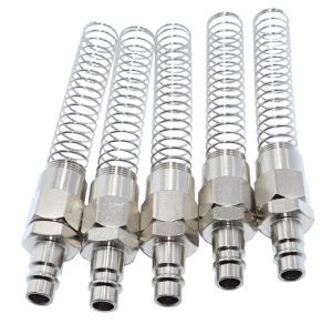 KraftWell KRW-QCS1014M-5 БРС разъем c пружиной для шланга 10*15 мм, 5 шт