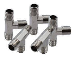 KraftWell KRW-TT14M3-5 Тройник резьбовой Т-образный M1/4" - M1/4" - M1/4", 5 шт