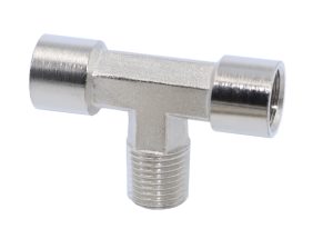 KraftWell KRW-TT14FMF Тройник резьбовой Т-образный F1/4" - M1/4" - F1/4", 1 шт
