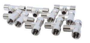 KraftWell KRW-TT14FMF-10 Тройник резьбовой Т-образный F1/4" - M1/4" - F1/4", 10 шт