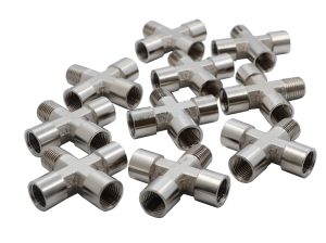 KraftWell KRW-TC14F3M-10 Переходник "крест" 3*F1/4" - M1/4", 10 шт