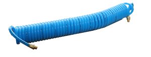 KraftWell KRW-HC081210M14 Шланг воздушный полиуретановый, спиральный 8х12 мм, 5 м