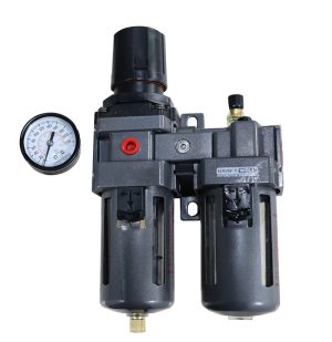 KraftWell KRW-FRL12C Фильтр воздушный с редуктором и лубрикатором, 1/2"