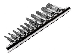 JTC-3902 Набор головок торцевых c насадкой TORX с отверстием 1/4-3/8 TORX Т10Н-Т60Н 11 предметов JTC