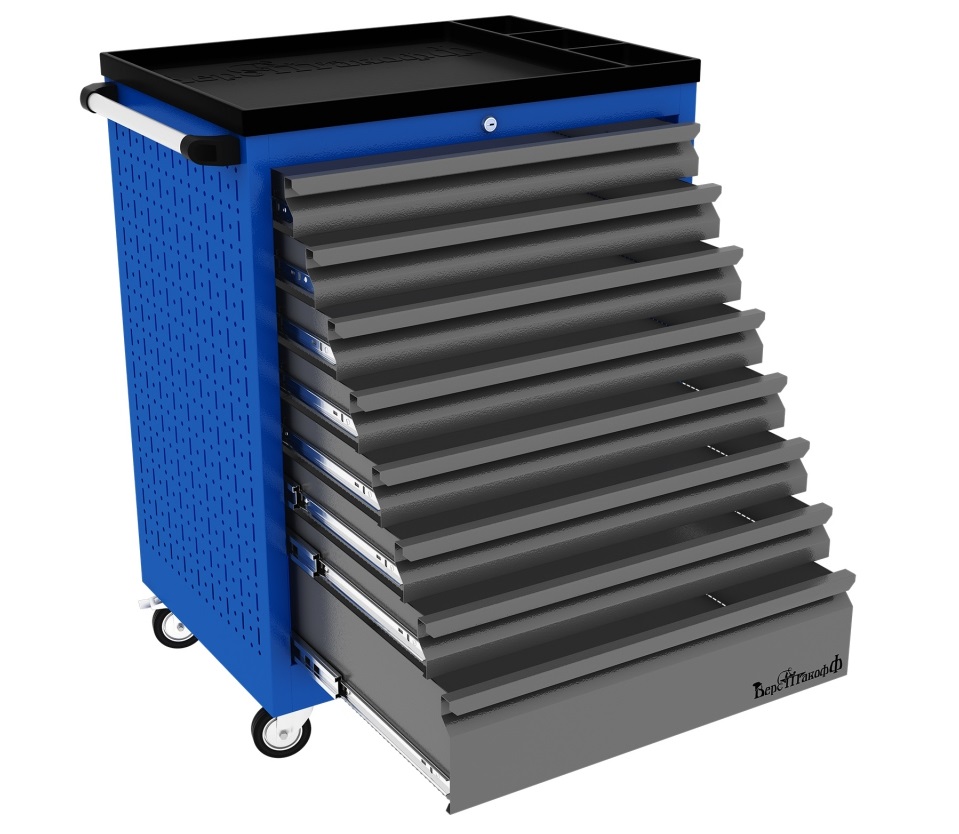 PROFFI 950.8 Тележка инструментальная RAL 5005 (8 выдвижных ящиков) PROFFI 950.8 Тележка инструментальная RAL 5005 (8 выдвижных ящиков)
