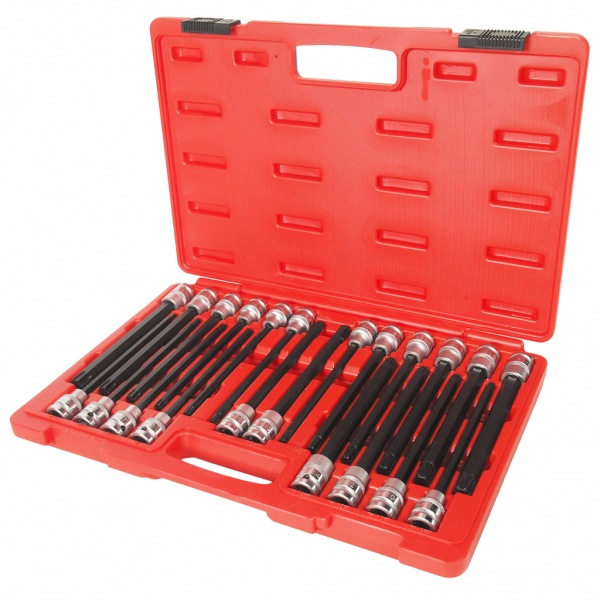 JTC-5329 Набор бит 1/2 6-ти гранных HEX H5-H12,TORX T40-T70, SPLINE M8-M10,RM8-RM14 22 пр JTC-5329 Набор бит 1/2 6-ти гранных HEX H5-H12,TORX T40-T70, SPLINE M8-M10,RM8-RM14 22 пр