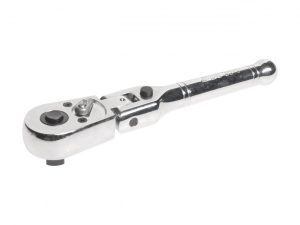 JTC-3015 Трещотка укороченная 3/8" 45-зубцовая на шарнире с фиксацией, с металлической рукояткой, дл