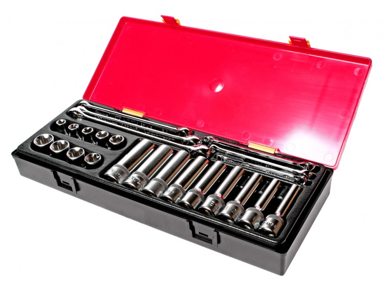 JTC-K4241 Набор инструментов TOPX (ключи Е6-Е24, головки Е10-Е24) в кейсе 24 предмета JTC JTC-K4241 Набор инструментов TOPX (ключи Е6-Е24, головки Е10-Е24) в кейсе 24 предмета JTC