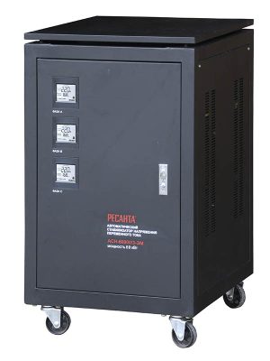 Стабилизатор напряжения РЕСАНТА АСН-60000/3-ЭМ + Мультиметр РЕСАНТА YX360TRN