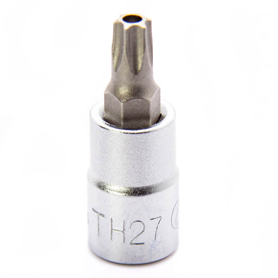 2025TH27 Торцевая головка со вставкой TORX с отверстием 1/4" ТH27 2025TH27 Торцевая головка со вставкой TORX с отверстием 1/4" ТH27