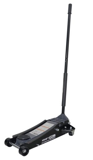 KraftWell KRWFJ3.5NL Домкрат подкатной гидравлический, низкопрофильный г/п 3500 кг.