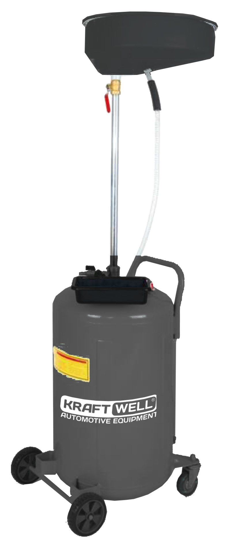 KraftWell KRW1803.80L Установка для слива масла/антифриза с круглой подъемной ванной, мобильная, объем 80 л KraftWell KRW1803.80L Установка для слива масла/антифриза с круглой подъемной ванной, мобильная, объем 80 л