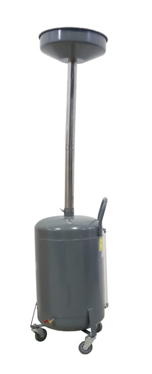 KraftWell KRW1830.80L Установка для слива масла/антифриза с круглой подъемной ванной, мобильная, объем 70 л