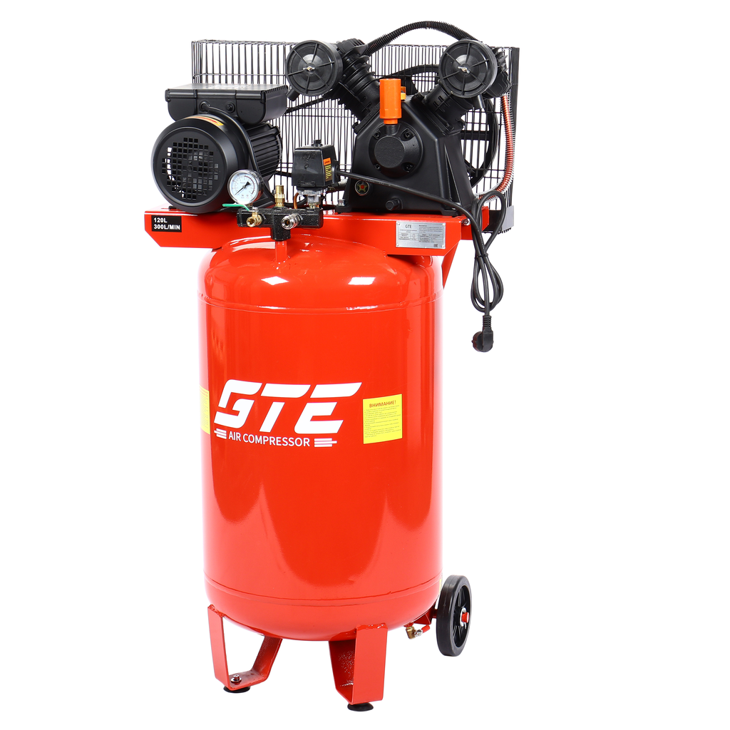 GTE-MR4B120300B Компрессор поршневой ременной 220В 300л/мин. ресивер-120л вертикальный GTE-MR4B120300B Компрессор поршневой ременной 220В 300л/мин. ресивер-120л вертикальный