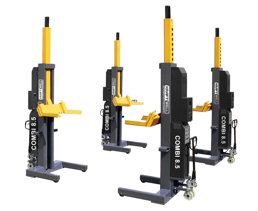 KraftWell COMBI8.5 Колонны подкатные г/п 4х8,5 т. электрогидравлические беспроводные KraftWell COMBI8.5 Колонны подкатные г/п 4х8,5 т. электрогидравлические беспроводные