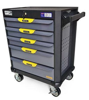 KraftWell KRW-T5D Тележка профессиональная с 5 ящиками