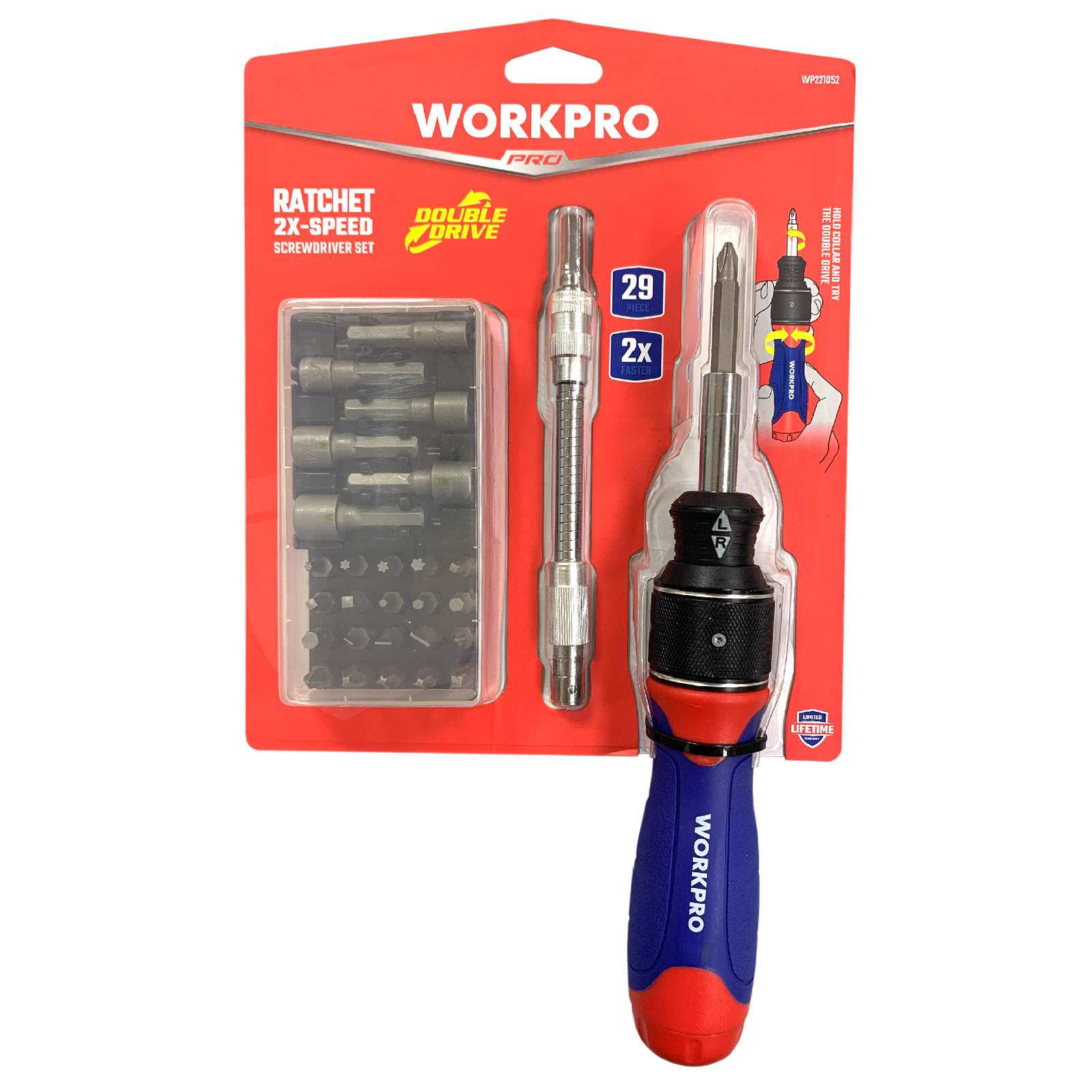 0wcdhwp4oso7x4a93dwlujtjhatgs9me Отвертка 2X DRIVE с трещоткой (29 предметов) WP221052 WORKPRO