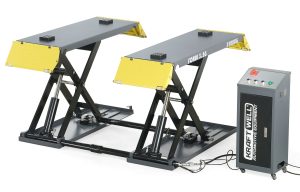 KraftWell FORBI 3.5G/220 Подъёмник комплект ножничный г/п 3,5 т.  шиномонтажный мобильный