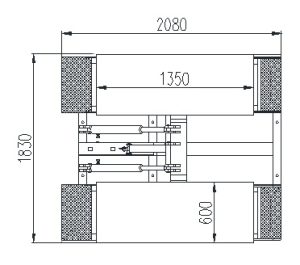 KraftWell FORBI 4.5G/220 Подъёмник комплект ножничный г/п 4,5 т.  шиномонтажный мобильный
