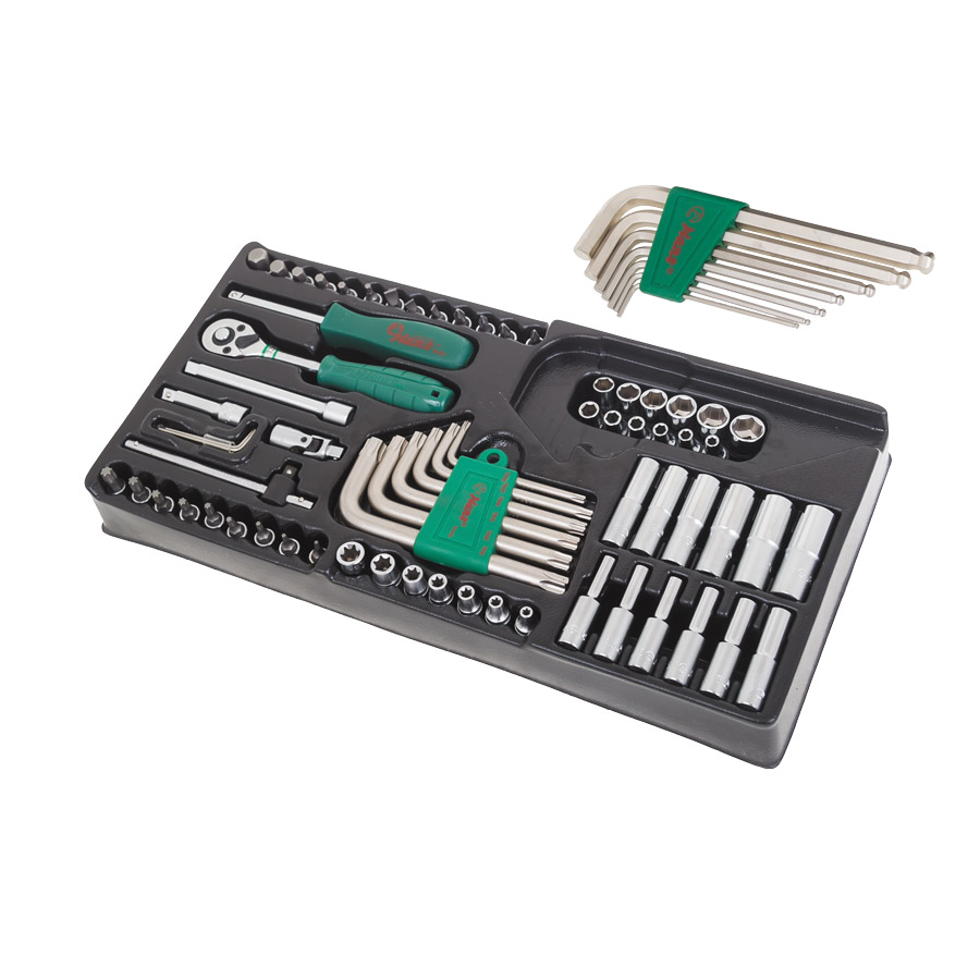 yktnkfuy5082ilu2vrj12ggdr837oyrh Набор головок и аксессуаров 1/4″ в ложементе, Hans TT-43H